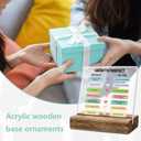 2 x Growth Mindset Desk Decor Sign, Mental Health Therapy Office Motivational Gift, Positive Affirmations for School Psychology Office Classroom, Clear Acrylic Sign