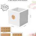 COTOPHER 15Pcs 6x6x6 Inches Mini Cake Boxes, Square Bakery Boxes with Window, Cake Containers for Pastries, Cookies, Chocolates, Cupcakes, Birthday Party Cake Decorating Supplies for Gift Giving