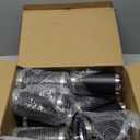 HASLE OUTFITTERS 20oz Tumblers Stainless Steel Mugs with Lid Double Wall Vacuum Insulated Coffee Cups for Cold & Hot Drinks (20oz-Black, 10 Pack)