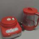 SugarWhisk 29 Oz Hot Chocolate Maker Machine, Electric Milk Frother and Steamer, Hot Cocoa Maker Machine for Hot Chocolate Bar, Detachable Pitcher, 2 Speed Mode, 3.5 Cups, Red