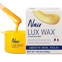 Nair Lux Wax, Microwaveable Hot Waxing Kit for Women, Stripless Hair Removal for Legs, Underarms, Bikini at Home, Proven Effective on Short Hair, 1 Count, 7.05 Oz