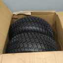 16x6.50-8 Tubeless Tire and Wheel, 4 Ply 16x6.5-8" Lawn Mower Tires with 3/4" Bearings with Extra 5/8" Bearings and 1" Bushings, 3"-5.8" Offset Hub, Fit Riding Mower and Garden Tractor Front Wheels