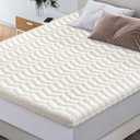 Premium High-Density Foam Mattress Topper Twin XL Size (39"x80") White, Thick & Firm Support, Breathable & Hypoallergenic for Back Pain Relief & Pressure Relief, Bed Topper
