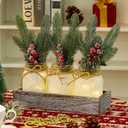 Christmas Centerpieces for Tables, Table Decor with Mason Jar, Flowers Picks, Farmhouse Wood Tray, 23 Pcs Christmas Winter Table Decorations Centerpieces, Xmas Holiday, Kitchen, Dining Decor