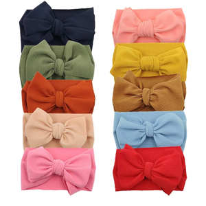 Baby Headbands for Girls Nylon Hair Bows Turban Knotted Headwraps for Newborn Infant Toddlers Kids