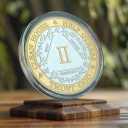 3 x Affirmation Sobriety Coin Gift Set | Silver & Gold AA Chip Medallion with Token Capsule, Stand & Card | Sobriety Gifts for Anniversary Month & Year for Men & Women in Recovery (Four Years)