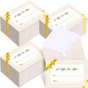 Gueevin 600 Pcs Mini Gift Card Envelopes Holiday Card Sleeves Gift Holder Small Envelopes Bulk for Note Mailing Office Wedding Birthday Party, 3.69 x 2.69 in (Gold,Bow)
