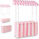 Colingmill Carnival Tablet Tent Kit Circus Party Decoration Include Tabletop Hut, Tent Canopy, Stripe Table Skirts, Tablecloth for Carnival Party Supplies Decorations(Pink and White), 
Product Dimensions	88.58"L x 21.65"W x 4.33"H