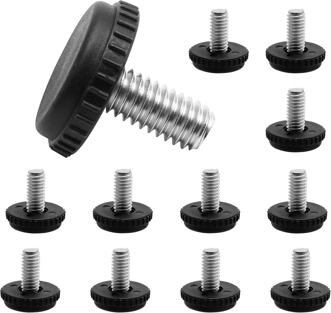 Litoexpe 5/16-18 Stainless Steel Screw Furniture Leveling Feet, Adjustable Patio Furniture Levelers for Table and Chair Legs, 12-Pack