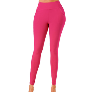 Womens High Waist Skinny Pants Pull-On Trousers Stretchy Office Pants with Tummy Control Butt Lifting and Pockets S/M, Hot Pink  Womens High Waist Skinny Pants Pull-On Trousers Stretchy Office Pants with Tummy Control Butt Lifting and Pockets S/M, Hot Pink