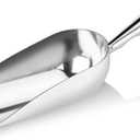 New Star Foodservice 34509 One-Piece Cast Aluminum Round Bottom Bar Ice Flour Utility Scoop, 5-Ounce, Silver (Hand Wash Only)