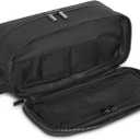 Top Grain Leather Dopp Kit/Toiletry Organizer - Leather Toiletry Travel Bag for Men - Featuring Organizer Compartment, Black