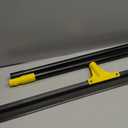 Squeegee Broom for Floor, 18'' Heavy Duty Rubber Wiper with 60'' Long Handle for Bathroom Tile, Garage Concrete, Deck, Shower Glass, Window Cleaning (Yellow)