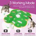 Interactive Cat Toy, Rechargeable Automatic Moving Concealed Feather, Touch-Activated with Mouse Squeak, 3 Modes, USB Cat Kitten Toy for Indoor Cats, Exercise & Boredom Relief