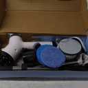 Electric Spin Scrubber,Cordless 2 Speeds Shower Scrubber with Foam &Remote Control,IPX7 Waterproof Adjustable Electric Scrubber for Cleaning with 7 Replaceable Brush for Bathroom Kitchen Car