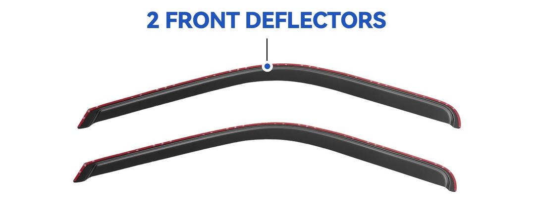 Window Visors AEROGUYS Window Deflectors For Ford F250-F550 Super Duty 1999-2016 - 4pc Tape-On Rain Guards Rain Guards