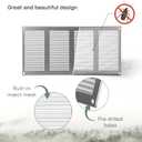 Vent Systems 16" x 8" Inch (Overall Dimensions) Pack of 3 - Galvanized - Air Vent Cover Metal Air Return Grill with Built-in Mesh Guard Screen HVAC Vent Duct Cover for Home Improvement