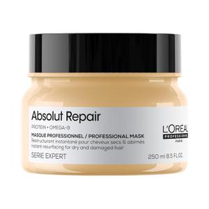 L'Oral Professionnel Paris Absolut Repair Hair Mask - Nourishing Protein Treatment, Hydrates, Repairs Damage & Adds Shine, for Dry & Damaged Hair, 250ml