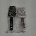 TaiBest Boar Bristle Hair Brush Set - Dry/Wet Hair Brush Detangler for Fine, Thick, Curly Hair - Curved and Vented Hair Brush for Women, Men or Kids