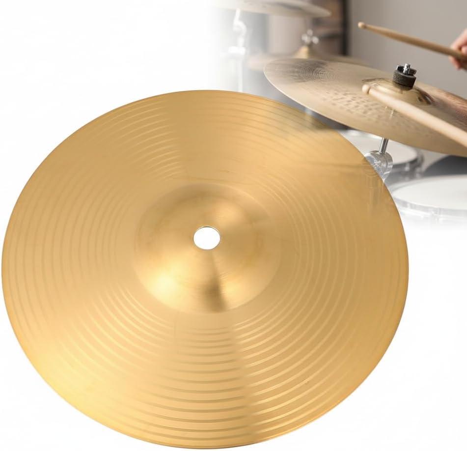 Veemoon 8" Crash Cymbal, Brass Drum Set Crash Cymbal Ride Drum Hi Hat s Instrument Percussion Accessories Gold Kit for Beginner Players Percussion