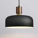 Modern Black Pendant Light Over Kitchen Island,Industrial Pendant Lighting,Adjustable Wood Ceiling Hanging Light Fixture for Dining Room,Living Room,Bedroom,Hallway,Sink,Bar (11.8 inches)