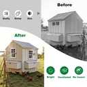 24" x 27" Shed Windows 2 Pack, Small Sliding Window with Tempered Glass & Metal Mesh Screen, Flush Mount Windows for Shed Chicken Coop Barn Household Garage Basement Cabin Playhouse