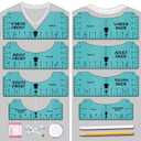 Vowlove Tshirt Ruler Guide for Vinyl Alignment - T Shirt Measure Rulers Guide, Shirt Measurement Centering Tool Heat Press Screen Printing V-Neck Embroidery Accessories Sublimation Blanks Product