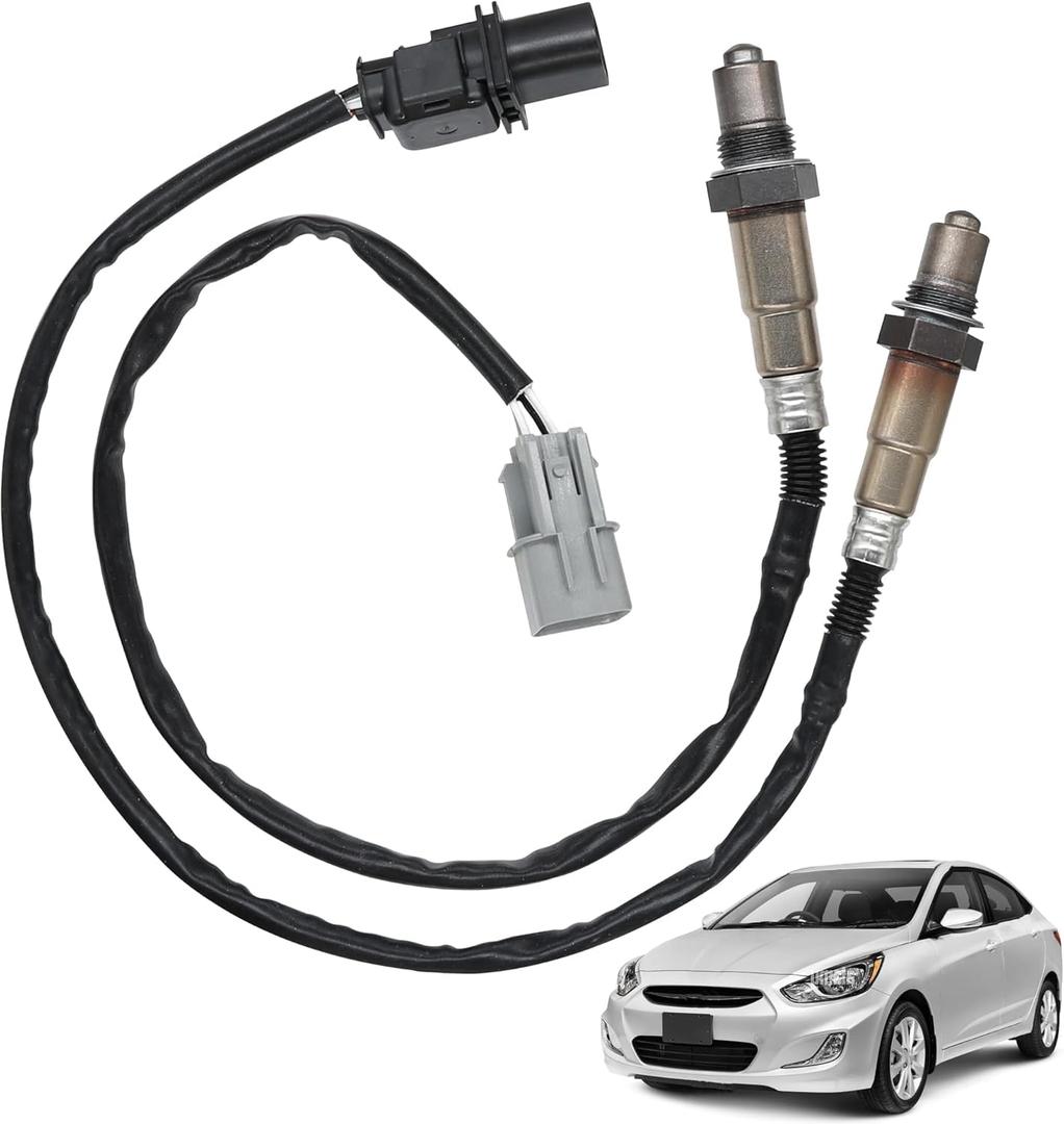 2PCS Upstream & Downstream Oxygen Sensor Compatible with Hyundai Accent Veloster 1.6L 2012-2017 for KIA Soul 2012-2016 Replace# 234-5055, 234-4568