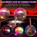 2 Pack 7.87 Inch Silver Mirror Disco Ball - Reflective Hanging Party Decoration with Secure String for Home Bands Weddings Birthdays New Year & Party Favors