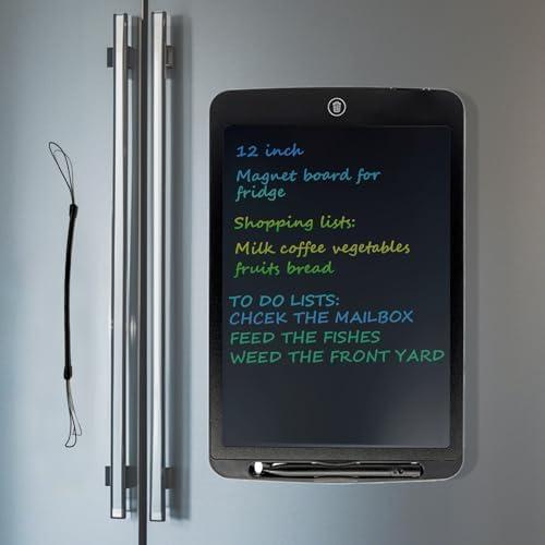 Magnetic Whiteboard for Fridge, 11”×7.3” Dry Erase Board for Refrigerator, Magnet Fridge LCD Writing Tablet Grocery Shopping To Do List Note Pad with One-click Erase, Writing Pen, Anti-lost Pen String