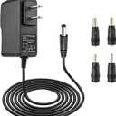 5V Charger Replacement for Record Player Power Cord 5V 1A 2A Charger VSC-550BT Vintage 3-Speed VSC-580BT VSC-400SB Vintage 3-Speed Power Cord 1.5M/5FT