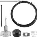 Boats Steering System, 10ft Cable Outboard Steering Kit 3/4" Standard Tapered Shaft, Boat Steering System for Yachts, Fishing Boats and Other Watercraft