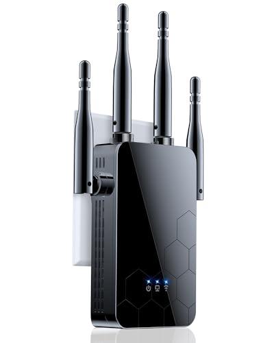 Wireless Routers Amplifier, WiFi Extender Internet Booster, Mesh Wi-Fi 80% Faster | Broader Than Ever, 1 Tap Setup, Support More Network Devices at Home