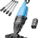 Pool Vacuum for Above Ground Pool, 18GPM Powerful Suction/87” Extension Pole/60Mins Runtime, Spot Fast Cleaning Cordless Handheld Pool Vacuum Cleaner for Spas Inground Above Ground Pool Vacuums