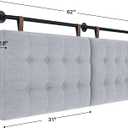 Headboards for Queen Size Bed,Head Board Wall Mounted Headboard with Fine Linen Upholstery and Button Tufting, Adjustable Heigh Headboard for Bedroom(Queen,Grey)