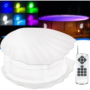 Magnetic Wall Pool Light for Above Ground Pool Swimming Pool, 120V RGB Color Changing with 33ft Cord, IP68 Waterproof, Magnetic Pool Wall Light with Remote Control (120V-RGB+White)