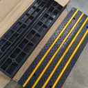 VEVOR Car Driveway Rubber Curb Ramp, 2 Pack 48.8-inch-Long Heavy Duty Low Profile Slope Ramps, 2.6’’ Rise, 33069 lbs Load Capacity, Reflective Safety Strips, for Vehicles, RVs, and Wheelchairs