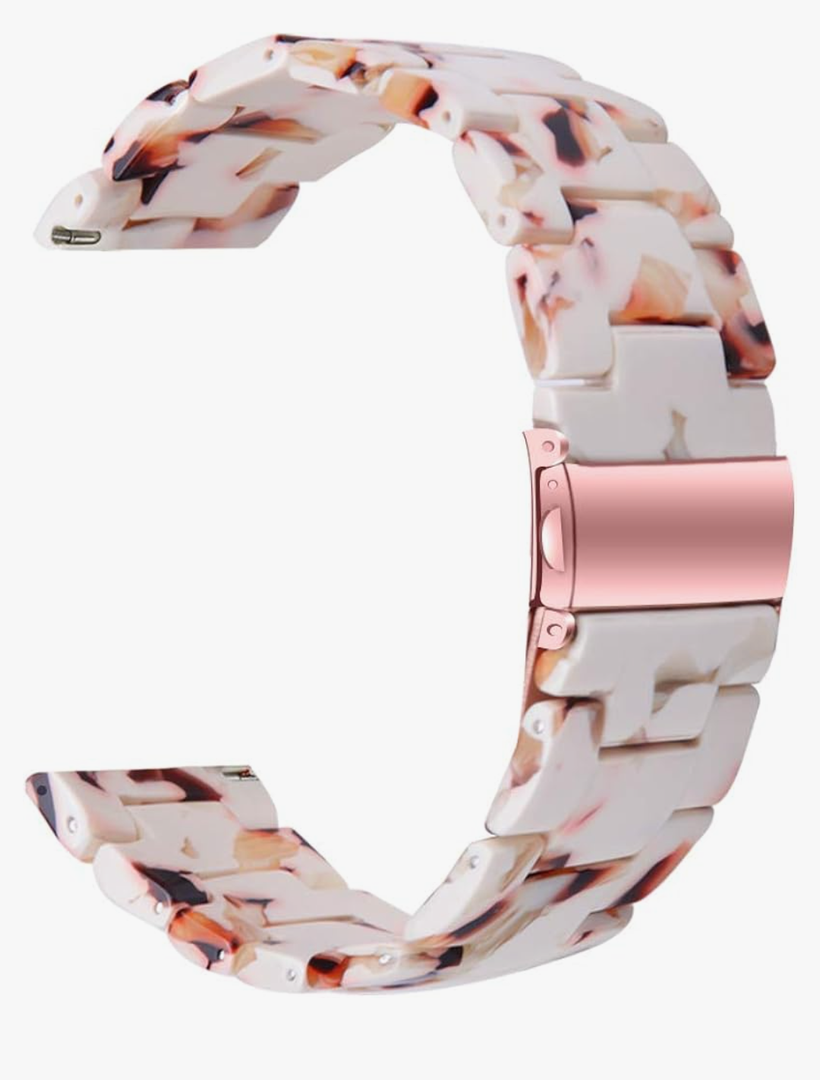 Colorful Resin Band Compatible with Spade Health Smartwatch 4 Bands for Women Adjustable Stainless Steel Buckle Replacement Cute Strap for Spade Health Smartwatch 4