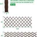 1Pack 47.2Inch Wooden Lattice Wall-Expandable Plant Garden Trellis for Climbing Plants Outdoor, 2 x 10 ft