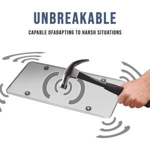 1 Pack Transparent License Plate Shield UV Protective Trim for Standard US Plates (12.2" x 6.3"), Gray