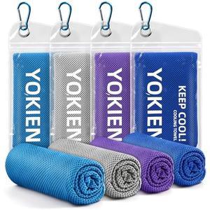 Cooling Towels for Neck and Face - Neck Coolers for Hot Weather - Cooling Neck Wraps Sweat Towel Rags for Extreme Heat (40"x12"), Pack of 8 Yoga, Golf, Gym, Camping, Workout & More Activities, Set of 2