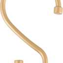 Bath Bliss 12 Pack S-Hook Shower Curtain Rings | Bathroom | Metal S Shaped Hooks | Easy Glide | Easy to Install | Hang Mugs, Pans, Towels | Satin Gold
