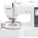 Brother SE700 Sewing and Embroidery Machine, Wireless LAN Connected, 135 Built-in Designs, 103 Built-in Stitches, Computerized, 4" x 4" Hoop Area, 3.7" Touchscreen Display, 8 Included Feet, White