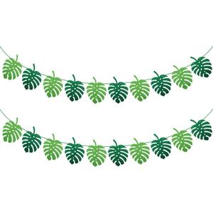 6 Pack Palm Leaf Garland Felt Tropical Garland Summer Banner Hawaiian Luau Party Birthday Baby Shower Decorations Supplies