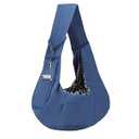 Dog Carrier Sling - Reversible Puppy Carrier Purse with Storage Pocket, Hand-Free Dog Sling Carrier for Carry Small Dogs and Cats, Travel Safety Harness, Dog and Cat Harness (Blu)
