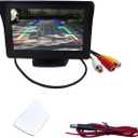 4.3 Inch TFT LCD Car Color Parking Aid System Monitor Display, Vehicle Rear View Reverse Monitor Screen for Parking, Car LED Backup Camera Video for Cars, Trucks, Pickups, SUVs