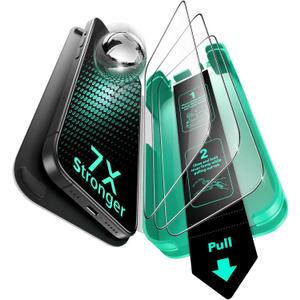 ESR 3 Pack 9H+ Glass for iPhone 15 Pro Max Screen Protector, [Military Grade Shatterproof & Longest Durable] Armorite Ultra-tough Full Coverage Tempered Glass with UltraFit Tray