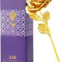 LOVEINUSA Artificial Gold Rose Flower Gifts for Her, 24K Gold Eternity Rose for Mom from Daughter/Son, Valentine's Day, Birthday, Mother's Day, Anniversary
