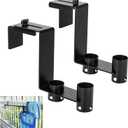 Lettry 2 Pcs Pool Fence Hooks, Pool Tool Organizer, for Hanging Pool Cleaning Accessories, Pool Pole, Brush, Leaf Skimmer Net, Vacuum Head