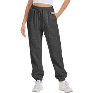ATHMILE Sweatpants Women Fall Fashion Baggy High Waisted Sweat Pants Winter Fleece Lined Lounge Joggers with Pockets 2026 (S)